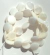 16 inch strand of 10mm White Mother of Pearl Disks